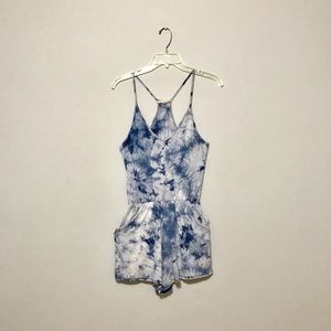 Blue Tie Dye Romper